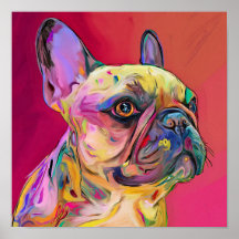 Levend Neon Duits Schaapherders Portret in Pop Art