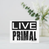 levend oervoer / paleo dieet briefkaart (Staand voorkant)