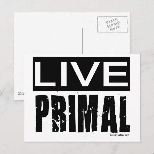 levend oervoer / paleo dieet briefkaart (Voorkant / Achterkant)