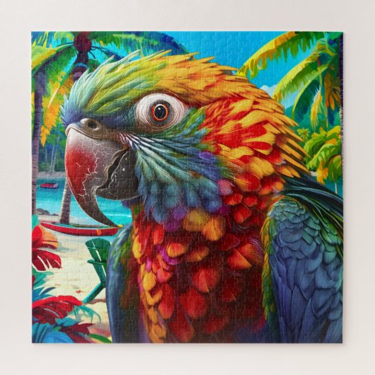 Levend papegaaienparadijs legpuzzel (Verticaal)