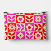 Levend patroon met retro bloemen etui (Achterkant)