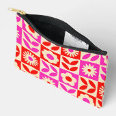 Levend patroon met retro bloemen etui (Open)