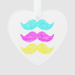 Levend patroon van een snor in Pop Art-stijl als o Ornament