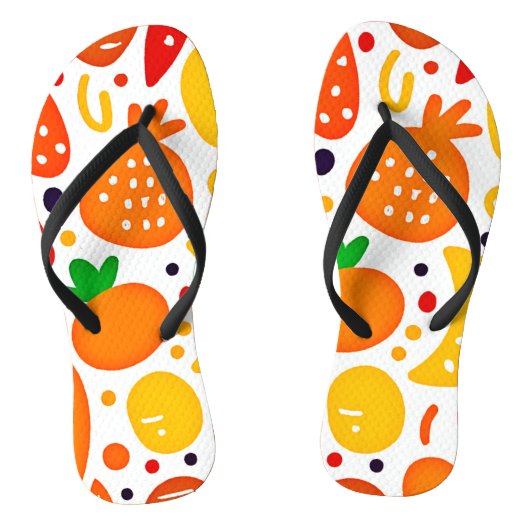 Levend patroon van fruit teenslippers (Voetbed)