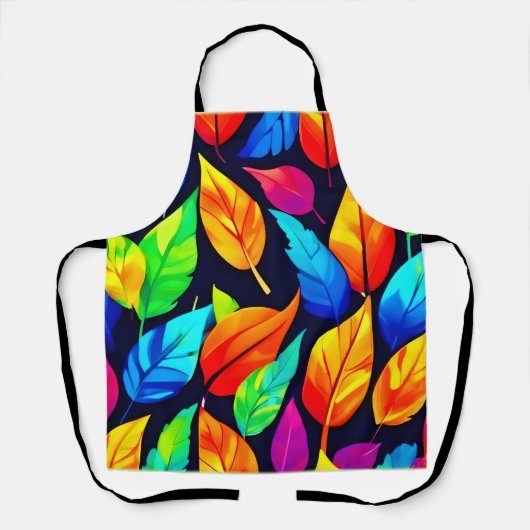 Levend Patroon van Herfstbladeren Schort (Voorkant)