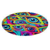 Levend patroon van psychedelische ogen snijplank (Hoek)