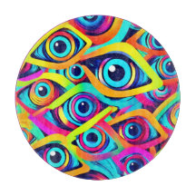 Levend patroon van psychedelische ogen