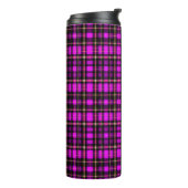 Levend Plaid Schotse Ruit Stof Thermosbeker (Gedraaid links)