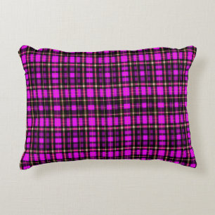 Levend Plaid Tartan Patroon Stof Accent Kussen