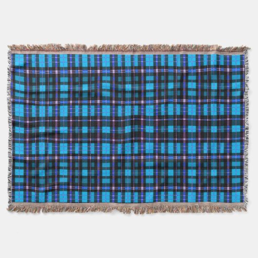 Levend Plaid Tartan Patroon Stof Deken (Voorkant)