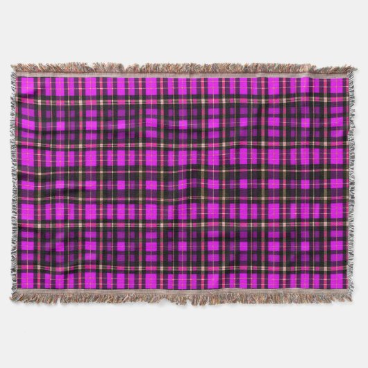 Levend Plaid Tartan Patroon Stof Deken (Voorkant)