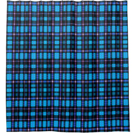 Levend Plaid Tartan Patroon Stof Douchegordijn (Voorkant)