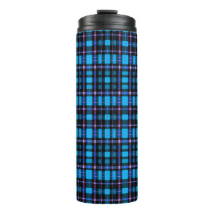 Levend Plaid Tartan Patroon Stof Thermosbeker