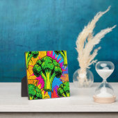 Levend Pop Art Broccoli Patroon Fotoplaat (Insitu)