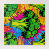 Levend Pop Art Broccoli Patroon Legpuzzel (Horizontaal)