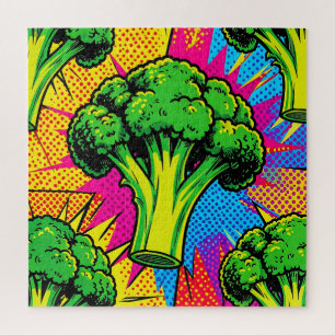 Levend Pop Art Broccoli Patroon Legpuzzel