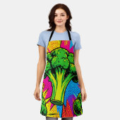 Levend Pop Art Broccoli Patroon Schort (Gedragen)