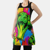 Levend Pop Art Broccoli Patroon Schort (Insitu)
