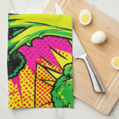 Levend Pop Art Broccoli Patroon Theedoek (Quarter Fold)