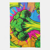 Levend Pop Art Broccoli Patroon Theedoek (Verticaal)