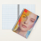 Levend portret met impasto abstract notitieboek (Binnen)