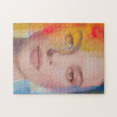 Levend portret met impasto abstracte techniek legpuzzel (Horizontaal)