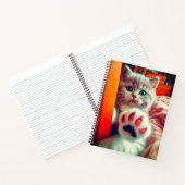 Levend portret van een kattenpoot notitieboek (Binnen)