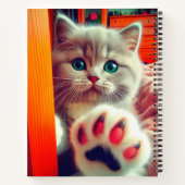 Levend portret van een kattenpoot notitieboek (Achterkant)