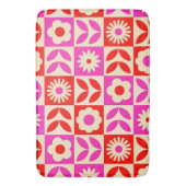 Levend Retro Bloemmotief Badmat (Voorkant Verticaal)
