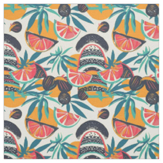 Levend Retro Fruit Stof
