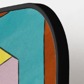 Levend Retro Industrieel Geometrisch Abstract Pickleball Paddle (Links Detail)
