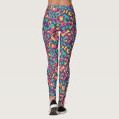Levend Retro Luipaardprint Leggings (Achterkant)