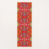 Levend rood visnetten patroon yogamat (Voorkant)