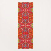 Levend rood visnetten patroon yogamat (Achterkant)