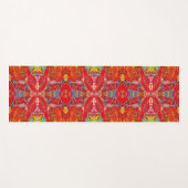 Levend rood visnetten patroon yogamat (Voorkant (horizontaal))