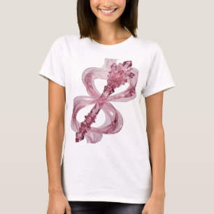 Levend Roze CRYSTAL STAFF Text Ontwerp T-shirt