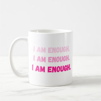 Levend Roze Ik Ben Genoeg Zelfwaardering Bevestigi Koffiemok