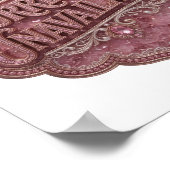 Levend Roze NIET BESCCHIKBAAR Tekst Ontwerp Poster (Hoek)