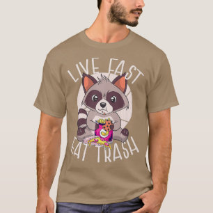 LEVEND SNEL EAT TRASH Funny Raccoon Eating Junk T-shirt