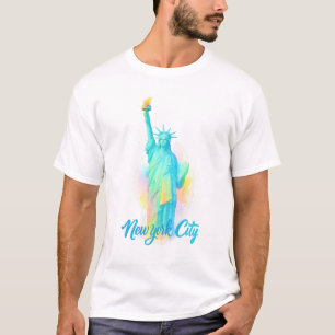 Levend standbeeld van Liberty “New York City” Neon T-shirt