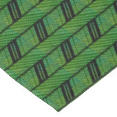 Levend Streeppatroon Abstract Groene Geometrisch Tafelkleed (Gekanteld)