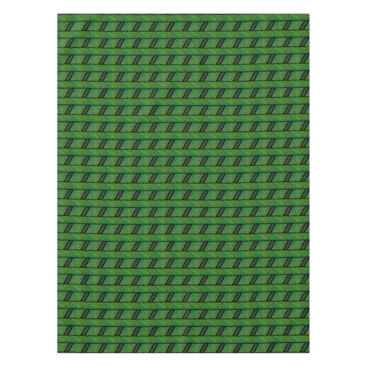 Levend Streeppatroon Abstract Groene Geometrisch Tafelkleed (Voorkant)
