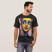 Levend T-Shirt met Pop Art Chaos Crazy Grafisch (Voorkant volledig)