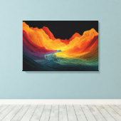 Levend Topografisch Landschap | Surrealistisch Lan Canvas Afdruk (Insitu (Houten vloer))