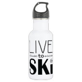 Levend tot Ski-waterfles Waterfles (Voorkant)