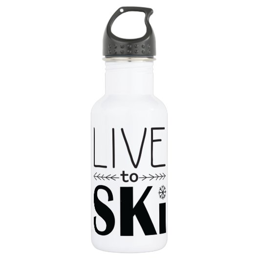 Levend tot Ski-waterfles Waterfles (Voorkant)