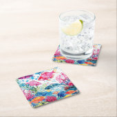 Levend Tropische Vis Waterverf Zee Levenspatroon Kartonnen Onderzetters (Insitu)