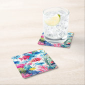 Levend Tropische Vis Waterverf Zee Levenspatroon Kartonnen Onderzetters (Insitu)