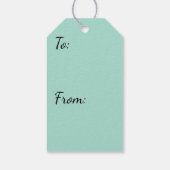 Levend Turkoois Cadeaulabel (Achterkant)