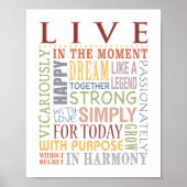 LEVEND Typografisch afdrukken, Live, Laugh, Love S Poster (Voorkant)